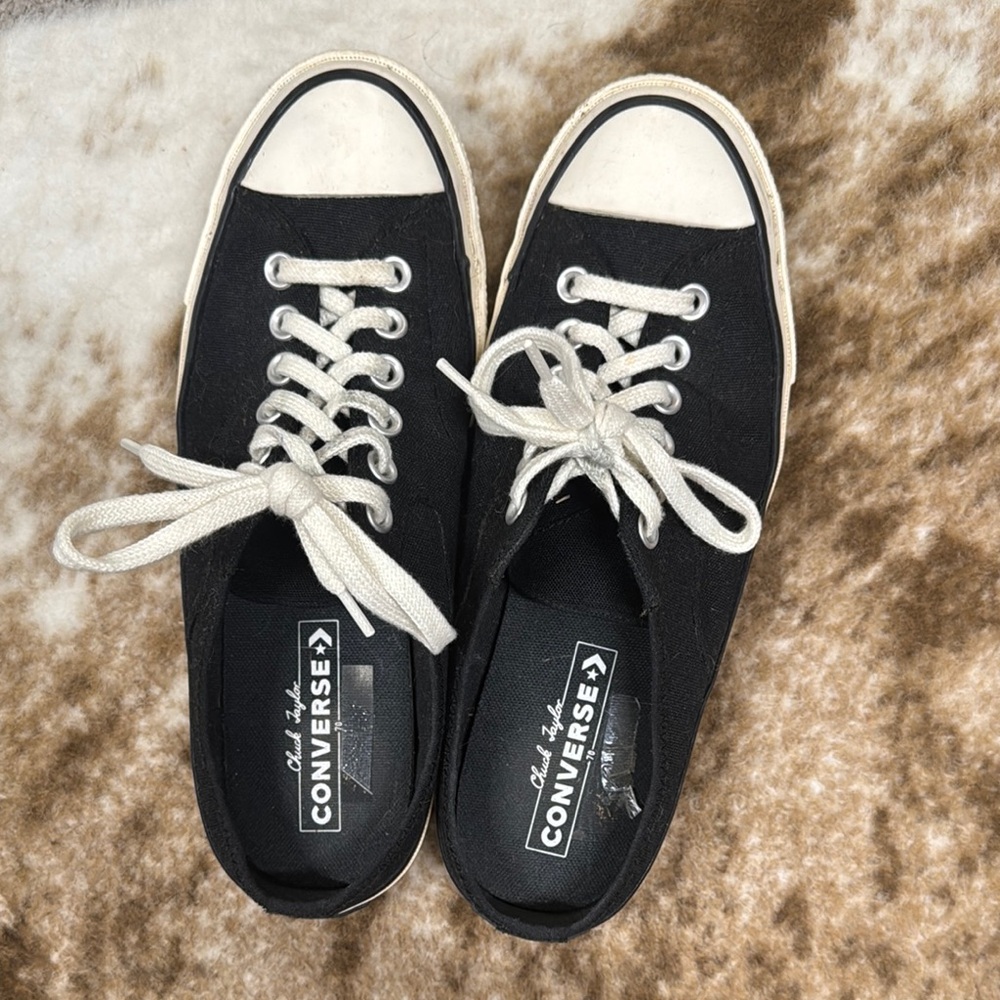 Converse Black and White Slip On Sneakers